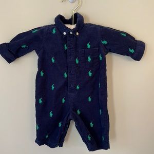 Ralph Lauren Baby Boy corduroy onesie. Size 3M